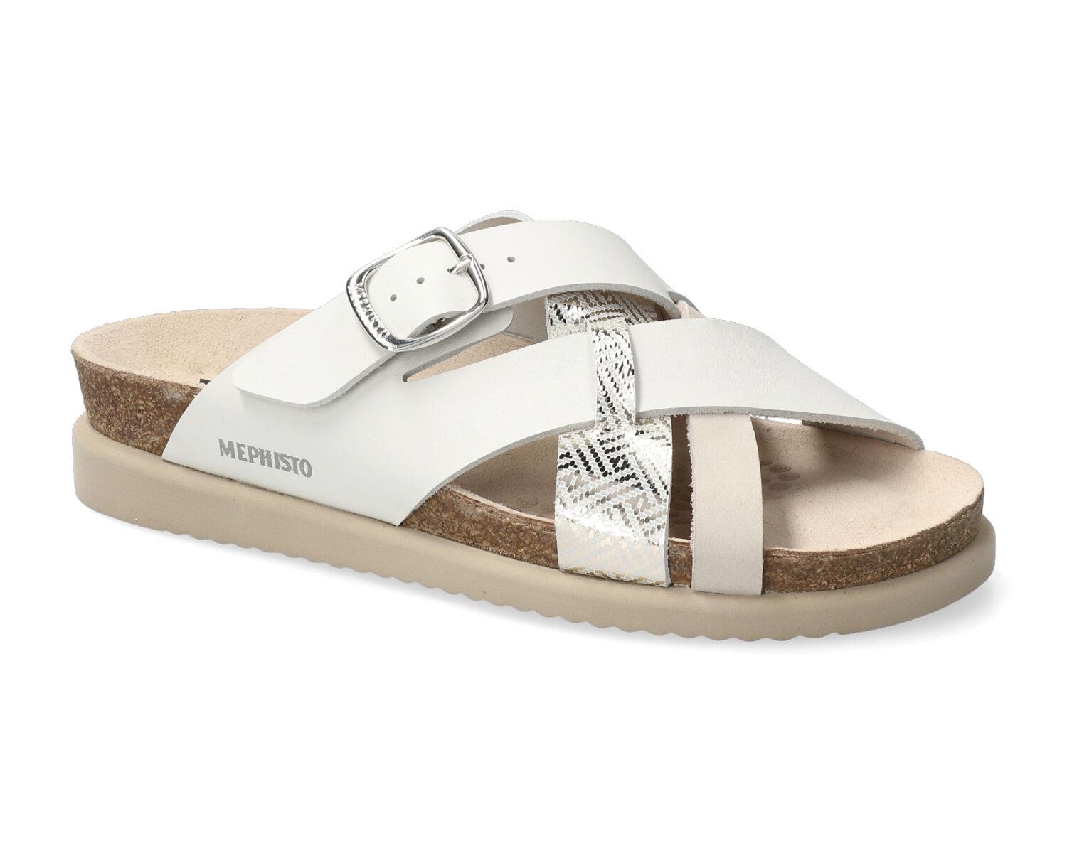 mules femme modèle Hida Blanc casse - Mephisto